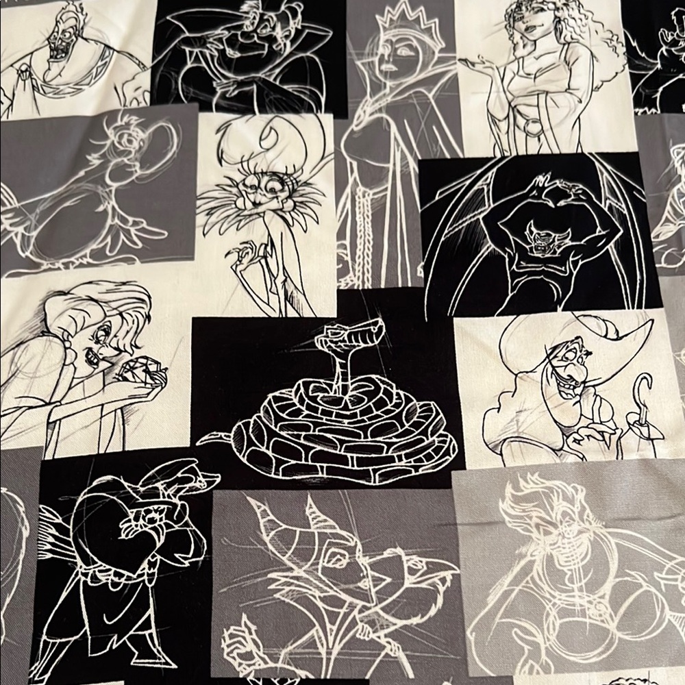 Disney Villains Black and Grey Scarf - Picture 4 of 8